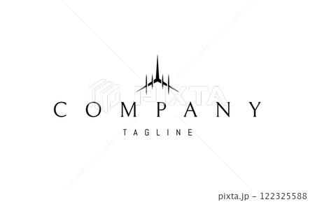 Vector logo with an abstract image of a futuristic drone. Vector logo with an abstract image of a futuristic drone. 122325588