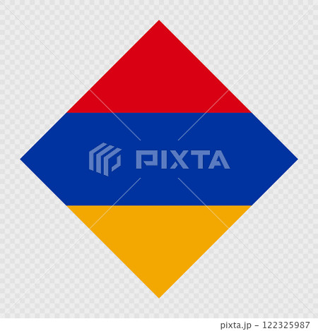 Armenia rhombus flag. Vector illustration. Armenia rhombus flag. Vector illustration. 122325987
