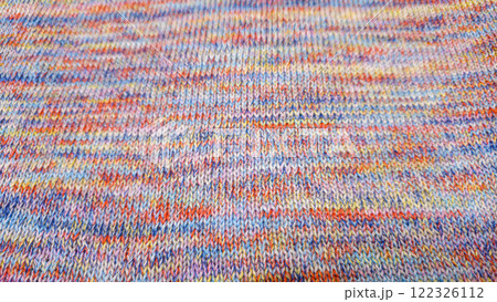 Knitted product from colored threads. Ready-made handmade women's sweater. 122326112