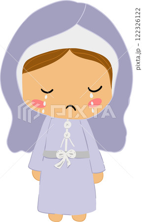 A powerful depiction of Mary praying and crying at the death of Jesus, capturing the deep emotion and sorrow of this pivotal moment in the Easter story and the Bible. 122326122