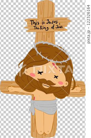 Jesus is die on the cross.Jesus on Easter Day story clipart illustrating the resurrection of Christ and the passion narrative as a symbol of Christian faith and salvation on Easter Sunday for religiou Jesus is die on the cross.Jesus on Easter Day story clipart illustrating the resurrection of Christ and the passion narrative as a symbol of Christian faith and salvation on Easter Sunday for religiou 122326164