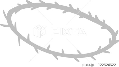 A powerful "Crown of Thorns" clipart representing the suffering of Jesus during the Easter story, perfect for religious artwork, Passion of Christ illustrations, and Christian-themed projects. 122326322