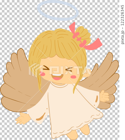 a cute whimsical angel cartoon clipart 122326345