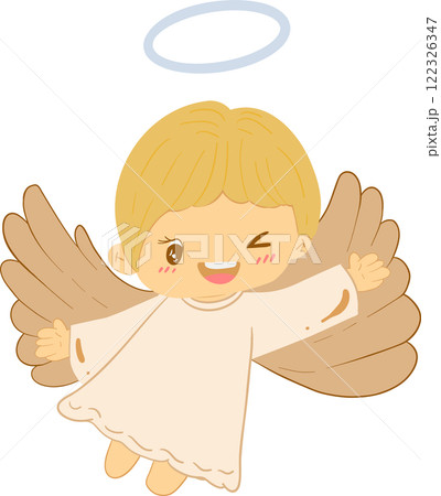 a cute whimsical angel cartoon clipart 122326347