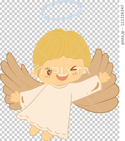 a cute whimsical angel cartoon clipart 122326347