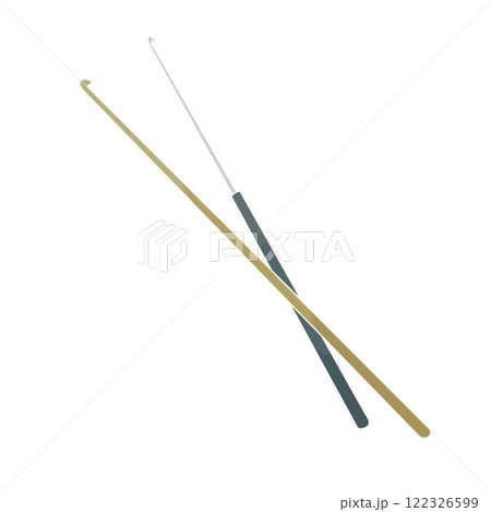 two crochet hook on white background two crochet hook on white background 122326599