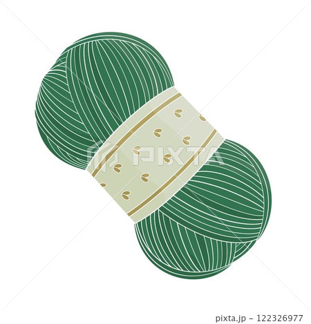 Skein of thread. Ball wool or soft cotton fiber 122326977