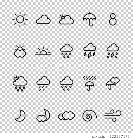 天気のアイコンセット 122327175
