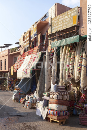Carpet dealer in the Medina in Marrakesh Carpet dealer in the Medina in Marrakesh 122327760