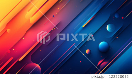 Abstract blue background banner with copy space 122328053