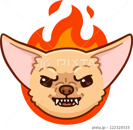 Angry snarling Chihuahua drawing 122328533