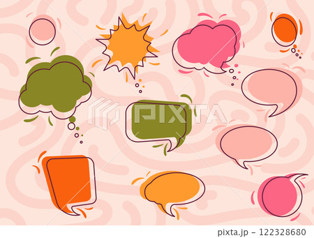 Blank speech bubble pack 122328680