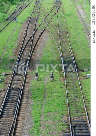 the intricacy of the railway rail the intricacy of the railway rail 122329386