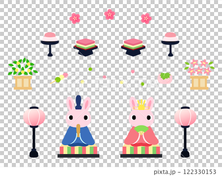 Hinamatsuri illustration set: Rabbit Hinamatsuri illustration set: Rabbit 122330153
