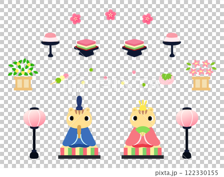 Hinamatsuri illustration set: Squirrel 122330155
