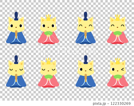 Fox Hina doll illustration set Fox Hina doll illustration set 122330269