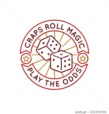 Simple Logo with Pair of Dice Icon Simple Logo with Pair of Dice Icon 122331550