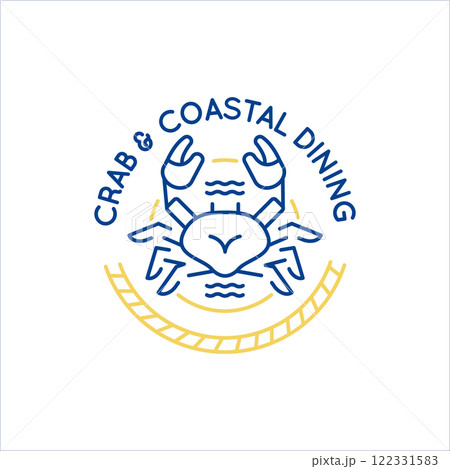 Simple Logo with Crab Icon Simple Logo with Crab Icon 122331583