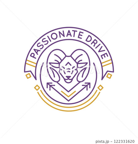 Simple Logo with Capricorn Zodiac Icon Simple Logo with Capricorn Zodiac Icon 122331620