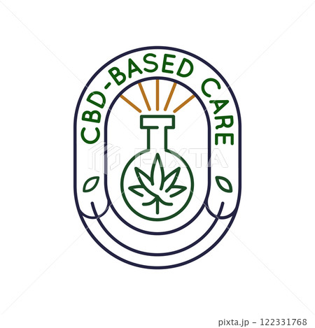 Simple Logo with CBD Based Care Icon Simple Logo with CBD Based Care Icon 122331768