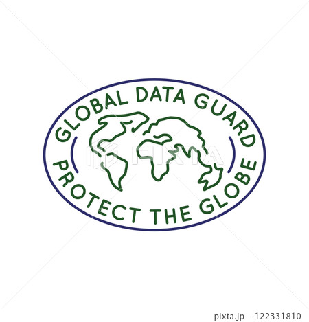 Simple Logo with Global Data Guard icon Simple Logo with Global Data Guard icon 122331810