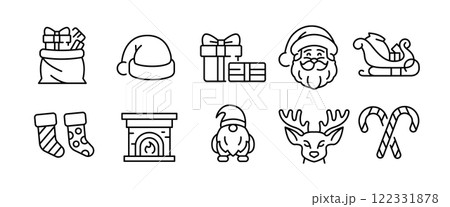 Christmas Icons Set Christmas Icons Set 122331878