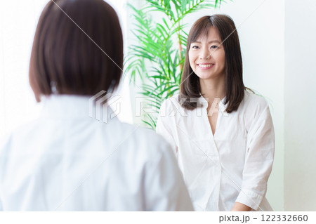 医師の診察を受ける女性 医師の診察を受ける女性 122332660