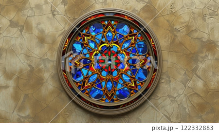 Colorful Stained Glass Window In A Cathedral 122332883