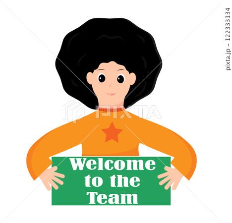 Welcoming a new team member with enthusiasm and cheerfulness 122333134