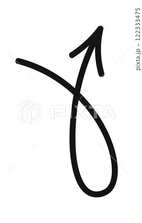 Loop shaped arrow doodle symbol 122333475