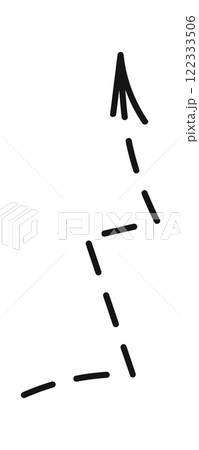 Zigzag dashed arrow indicating upward Zigzag dashed arrow indicating upward 122333506