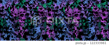 Seamless pattern with abstract creative blots and splashes painted with gouache 122333981