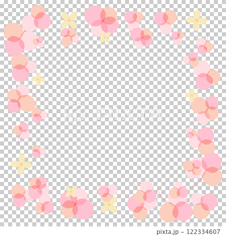 Cute square frame with spring flowers 122334607