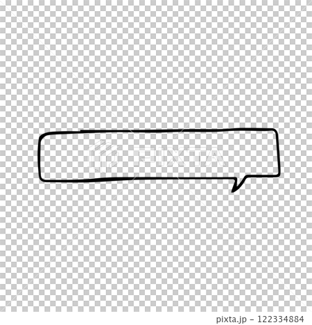 ペン画の手書き風吹き出し 122334884