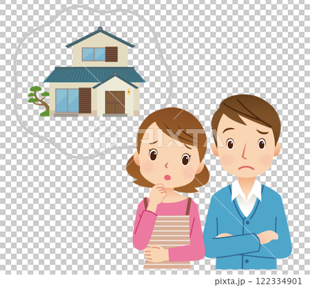実家の管理に悩む夫婦　家の購入について悩む夫婦 122334901