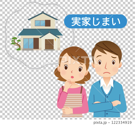 A couple worried about managing their family home A couple thinking about closing down their family home 122334919