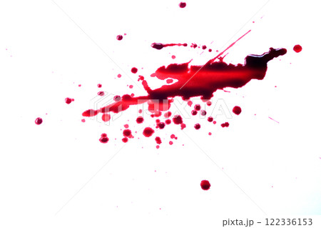 Blood drops. Red splattered stains 122336153