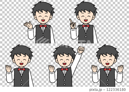 服務生男姿勢套裝 服務生男姿勢套裝 122336180