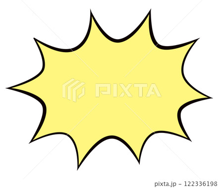 ギザギザの強調ふきだし ギザギザの強調ふきだし 122336198