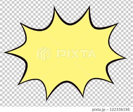 ギザギザの強調ふきだし ギザギザの強調ふきだし 122336198