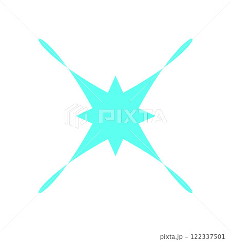 Bold Y2K star element. Abstract shape symbol of retro aesthetic. Modern decoration, geometric graphic, trendy vibe for posters or streetwear designs. 122337501