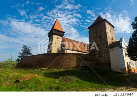 Fortified church in Brateiu, Romania 122337944