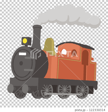 Retro steam locomotive illustration 122338314