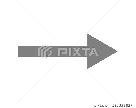 矢印のアイコン（右向き・グレー） 122338827