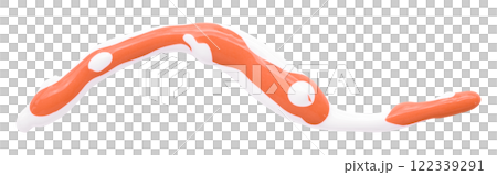 orange watercolor drop zigzag isolated on transparent background 122339291