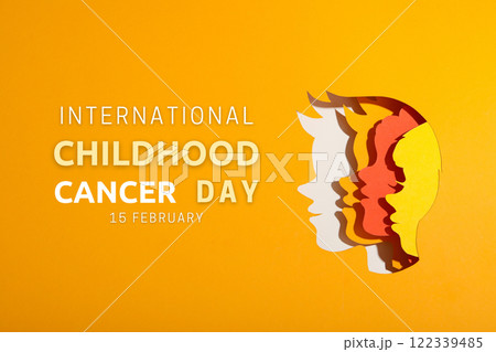 Childhood Cancer Day, a figure of a child, created using Generative AI technology. 122339485