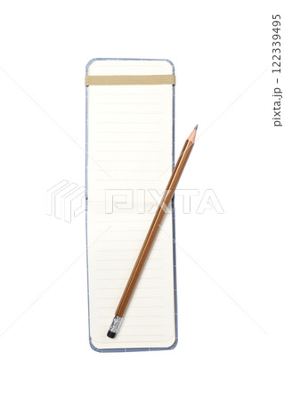 PNG, A notebook with a pen, isolated on white background 122339495