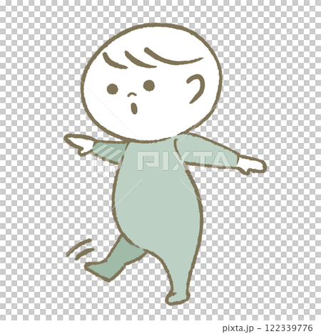 Walking baby (light blue) 122339776