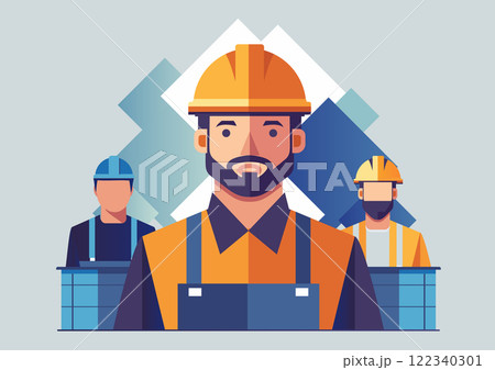 Construction team builders engineers workers. 122340301