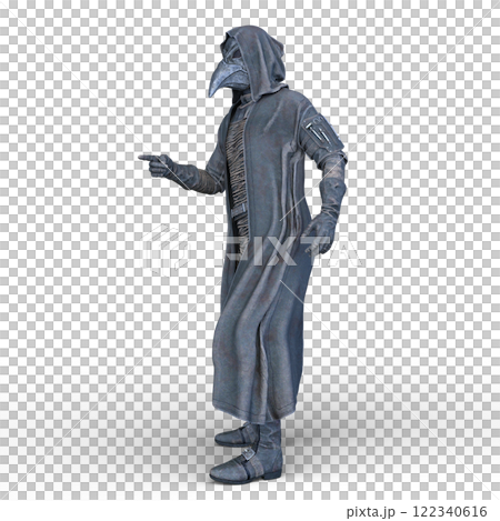 Man in crow mask 122340616